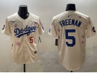 Los Angeles Dodgers #5 Freddie Freeman Cream Tokyo Series Players Limited Jersey