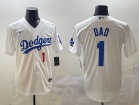 Los Angeles Dodgers #1 Dad White Players Limited Jersey