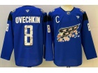 Fanatics Washington Capitals #8 Alexander Ovechkin Blue Cherry Blossom Jersey