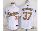 Los Angeles Dodgers #37 Teoscar Hernández 2025 White Gold Program Players Limited Jersey