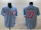 Chicago Cubs #27 Seiya Suzuki Nike Baby Blue 2nd Alternate Limited Player Jersey