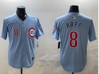 Chicago Cubs #8 Ian Happ Nike Baby Blue 2nd Alternate Limited Player Jersey