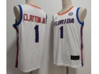 Florida Gators #1 Walter Clayton Jr. White with Orange Name Basketball Jersey 