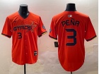 Houston Astros #3 Jeremy Peña Nike Orange 2025 City Connect Limited Player Jersey