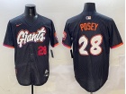 San Francisco Giants #28 Buster Posey Nike Black 2025 City Connect Limited Jersey