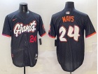 San Francisco Giants #24 Willie Mays Nike Black 2025 City Connect Limited Jersey