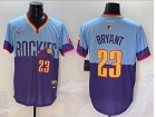Colorado Rockies #23 Kris Bryant Purple/Light Blue 2025 City Connect Limited Player Jersey
