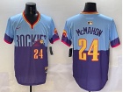 Colorado Rockies #24 Ryan McMahon Purple/Light Blue 2025 City Connect Limited Player Jersey