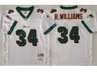 Miami Hurricanes #34 R. Williams White Throwback Jersey