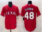 Texas Rangers #48 Jacob Degrom Red Cool Base Jersey