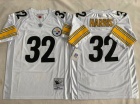 Pittsburgh Steelers #32 Franco Harris White Throwback Jersey