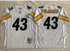 Pittsburgh Steelers #43 Troy Polamalu White Throwback Jersey