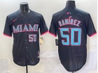 Miami Marlins #50 Agustín Ramírez Black 2025 City Connect Limited Player Jersey