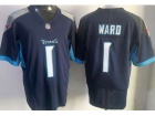 Tennessee Titans #1 Cam Ward Navy Blue Limited Jersey