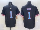 Tennessee Titans #1 Cam Ward Black Oilers Throwback Vapor F.U.S.E. Limited Jersey