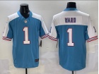Tennessee Titans #1 Cam Ward Baby Blue with White Shoulders Vapor F.U.S.E. Limited Jersey