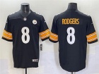 Pittsburgh Steelers #8 Aaron Rodgers Balck Vapor Limited Jersey