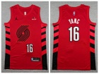 Portland Trail Blazers #16 Hansen Yang Red 2022-23 Season Jersey