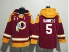 Washington Redskins #5 Jayden Daniels Red Hoodie