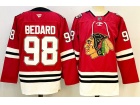 Fanatics Chicago Blackhawks #98 Connor Bedard 2025 Red 100th Anniversary Jersey