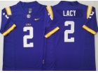 LSU Tigers #2 Kyren Lacy Purple F.U.S.E Limited Jersey