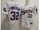 LSU Tigers #32 Kade Anderson White Baseball Jersey
