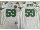 Philadelphia Eagles #59 Seth Joyner White with Kelly Green Number Throwback Jersey