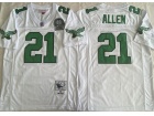 Philadelphia Eagles #21 Eric Allen White with Kelly Green Number Throwback Jersey