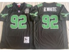 Philadelphia Eagles #92 Reggie White Black with Kelly Green Number Throwback Jersey