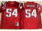 New England Patriots #54 Tedy Bruschi Red Throwback Jersey