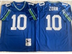 Seattle Seahawks #10 Jim Zorn Blue Throwback Jersey
