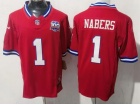 New York Giants #1 Malik Nabers Red Classic F.U.S.E. Limited Jersey