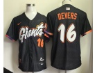 San Francisco Giants #16 Rafael Devers Black 2025 City Connect Limited Jersey