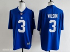 New York Giants #3 Russell Wilson Blue Vapor Limited Jersey