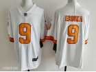 Tampa Bay Buccaneers #9 Emeka Egbuka White with Orange Number Vapor Limited Jersey