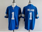 Detroit Lions #1 Jameson Williams Blue Vapor F.U.S.E Limited Jersey