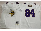 Minnesota Vikings #84 Randy Moss White Mitchell & Ness Chainstitch Legacy Jersey