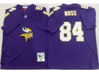Minnesota Vikings #84 Randy Moss Purple Mitchell & Ness Chainstitch Legacy Jersey