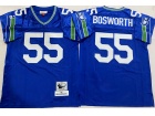 Seattle Seahawks #55 Brian Bosworth Blue Throwback Jersey