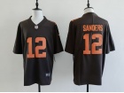 Cleveland Browns #12 Shedeur Sanders Brown Color Rush Limited Jersey