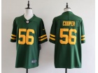 Green Bay Packers #56 Edgerrin Cooper Green with Yellow Number Throwback Limited Jersey