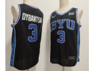 BYU Cougars #3 AJ Dybantsa Black Jersey