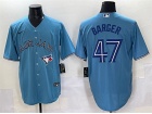 Toronto Blue Jays #47 Addison Barger Baby Blue Cool Base Jersey
