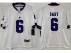 New York Giants #6 Jaxson Dart White Throwback Limited Jersey