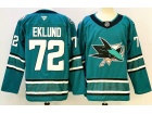 Fanatics San Jose Sharks #72 William Eklund Teal Jersey