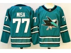 Fanatics San Jose Sharks #77 Michael Misa Teal Jersey