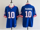New York Giants #10 Eli Maning Blue Throwback Limited Jersey