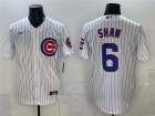 Chicago Cubs #6 Matt Shaw White Pinstripes Limited Jersey