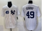 New York Yankees #49 Ron Guidry White Nike Cooperstown Jersey