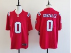 New England Patriots #0 Christian Gonzalez Red Vapor Limited Jersey